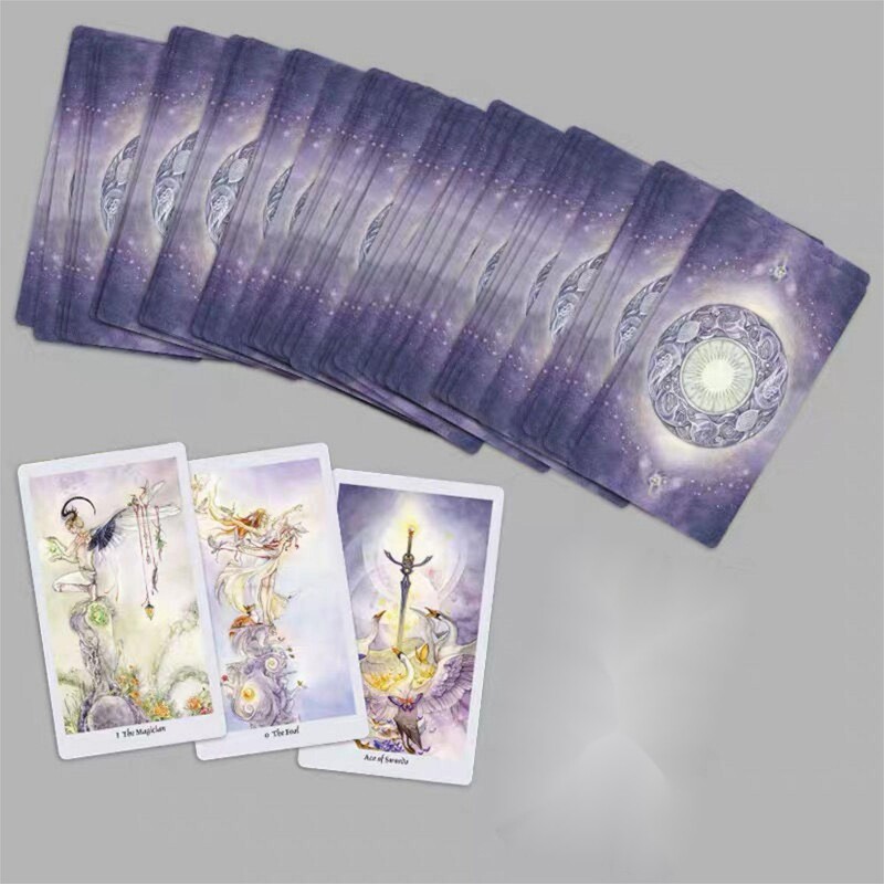 Shadowscapes Tarot 78 Κάρτες/Σετ 12x7cm Όμορφο Μωβ Σχέδιο για Φίλους Δώρο Επιτραπέζιο Παιχνίδι Γιορτινό Πάρτυ Αναψυχής Αστεία Παιχνίδια