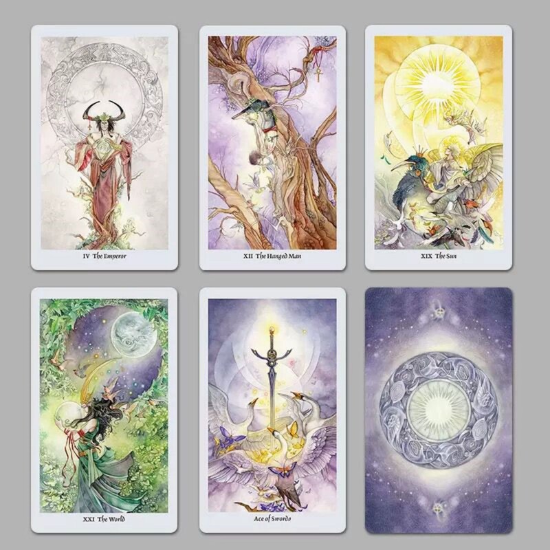 Shadowscapes Tarot 78 Κάρτες/Σετ 12x7cm Όμορφο Μωβ Σχέδιο για Φίλους Δώρο Επιτραπέζιο Παιχνίδι Γιορτινό Πάρτυ Αναψυχής Αστεία Παιχνίδια