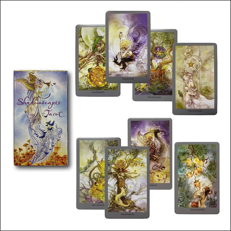 Shadowscapes Tarot 78 Κάρτες/Σετ 12x7cm Όμορφο Μωβ Σχέδιο για Φίλους Δώρο Επιτραπέζιο Παιχνίδι Γιορτινό Πάρτυ Αναψυχής Αστεία Παιχνίδια