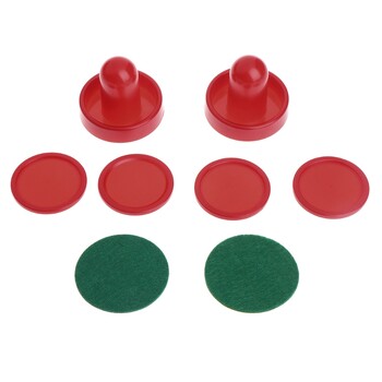 2 Κομμάτια Red Air Hockey Pushers και Air Hockey Pucks για τραπέζια παιχνιδιού Μεγάλος στόχος