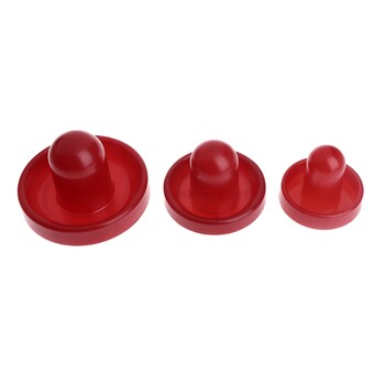 2 Κομμάτια Red Air Hockey Pushers και Air Hockey Pucks για τραπέζια παιχνιδιού Μεγάλος στόχος