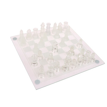 1 Set Craft Crystal Glass Chess Set Ακρυλική Σκακιέρα Αντισπασμωδική Κομψό Γυαλί Σκακιστικό Παιχνίδι Οικογενειακό παιχνίδι σκακιού