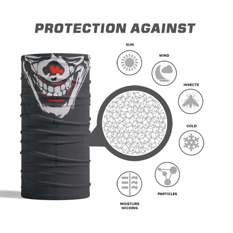 Cosplay lubanja Bešavne vratne naušnice Prozračna biciklistička maska za lice Biciklizam Ribolov Skijaška bandana Muškarci Žene Trčanje Pokrivalo za glavu Tuba marama