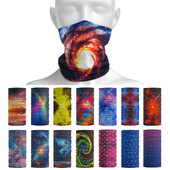 Πολύχρωμο τοπίο με έναστρο μοτίβο μαλλιά Bandana Galaxy Sky Printed Γυναίκες Κάμπινγκ Ταξίδι Λαιμός Κασκόλ Άνδρες Τρέξιμο Headband Gaiter