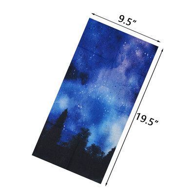 Πολύχρωμο τοπίο με έναστρο μοτίβο μαλλιά Bandana Galaxy Sky Printed Γυναίκες Κάμπινγκ Ταξίδι Λαιμός Κασκόλ Άνδρες Τρέξιμο Headband Gaiter