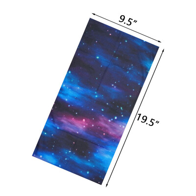 Πολύχρωμο τοπίο με έναστρο μοτίβο μαλλιά Bandana Galaxy Sky Printed Γυναίκες Κάμπινγκ Ταξίδι Λαιμός Κασκόλ Άνδρες Τρέξιμο Headband Gaiter