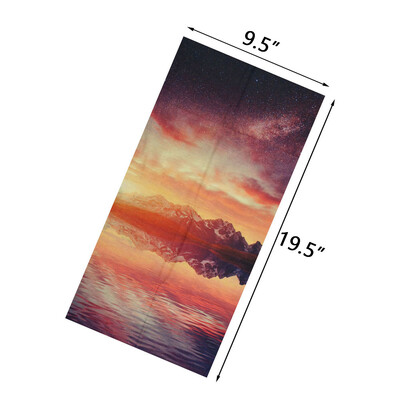 Πολύχρωμο τοπίο με έναστρο μοτίβο μαλλιά Bandana Galaxy Sky Printed Γυναίκες Κάμπινγκ Ταξίδι Λαιμός Κασκόλ Άνδρες Τρέξιμο Headband Gaiter