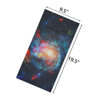 Πολύχρωμο τοπίο με έναστρο μοτίβο μαλλιά Bandana Galaxy Sky Printed Γυναίκες Κάμπινγκ Ταξίδι Λαιμός Κασκόλ Άνδρες Τρέξιμο Headband Gaiter