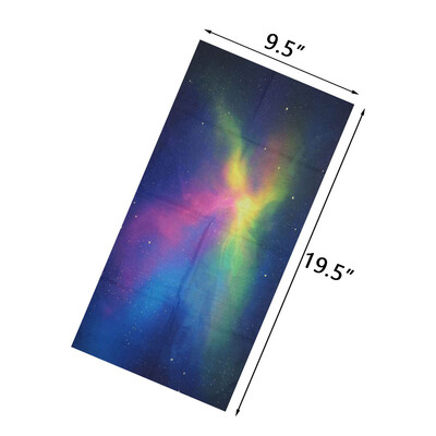 Πολύχρωμο τοπίο με έναστρο μοτίβο μαλλιά Bandana Galaxy Sky Printed Γυναίκες Κάμπινγκ Ταξίδι Λαιμός Κασκόλ Άνδρες Τρέξιμο Headband Gaiter