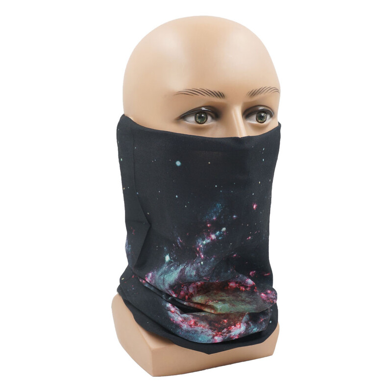 Πολύχρωμο τοπίο με έναστρο μοτίβο μαλλιά Bandana Galaxy Sky Printed Γυναίκες Κάμπινγκ Ταξίδι Λαιμός Κασκόλ Άνδρες Τρέξιμο Headband Gaiter
