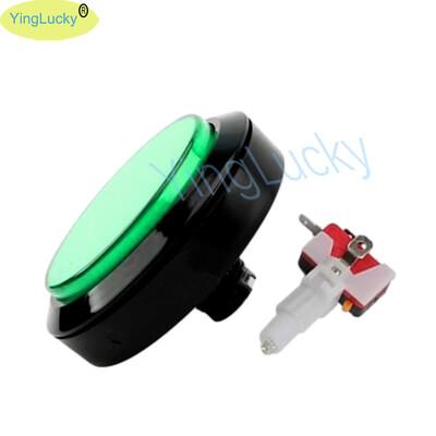Κουμπί LED Arcade 100mm με ενσωματωμένο διακόπτη επαναφοράς, επίπεδο φωτιζόμενο κουμπί, μεγάλο κουμπί για γερανό κονσόλας παιχνιδιών