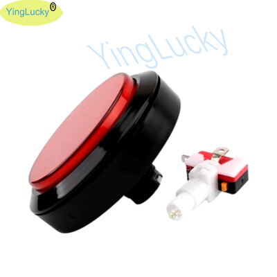 Κουμπί LED Arcade 100mm με ενσωματωμένο διακόπτη επαναφοράς, επίπεδο φωτιζόμενο κουμπί, μεγάλο κουμπί για γερανό κονσόλας παιχνιδιών