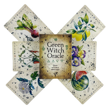 Green Witch Oracle Cards Μαντεία Tarot Divination Edition Creativity Deck επιτραπέζιου παιχνιδιού