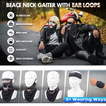 3D Punisher Mask Balaclava Earloop Bandana Προστατευτική Μάσκα Προσώπου Ποδηλασία Κασκόλ Κυνήγι Κάμπινγκ Αθλητισμός Υπαίθριος γκέτα λαιμού Καλοκαίρι