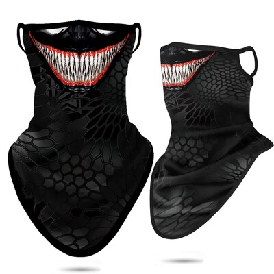 3D Punisher Mask Balaclava Earloop Bandana Προστατευτική Μάσκα Προσώπου Ποδηλασία Κασκόλ Κυνήγι Κάμπινγκ Αθλητισμός Υπαίθριος γκέτα λαιμού Καλοκαίρι