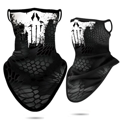 3D Punisher Mask Balaclava Earloop Bandana Προστατευτική Μάσκα Προσώπου Ποδηλασία Κασκόλ Κυνήγι Κάμπινγκ Αθλητισμός Υπαίθριος γκέτα λαιμού Καλοκαίρι