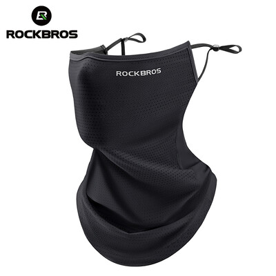 ROCKBROS Summer Ice Silk Mask Anti-UV Бързосъхнещо покритие за лице Слънцезащитен крем Бандана Дишаща защита на врата Висящ шал за уши