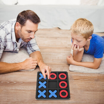 Montessori Wooden Toy OX Chess Αλληλεπίδραση γονέα-παιδιού Επιτραπέζιο παιχνίδι αναψυχής Mini Circle Cross επιτραπέζιο σκάκι Παιχνίδια παζλ