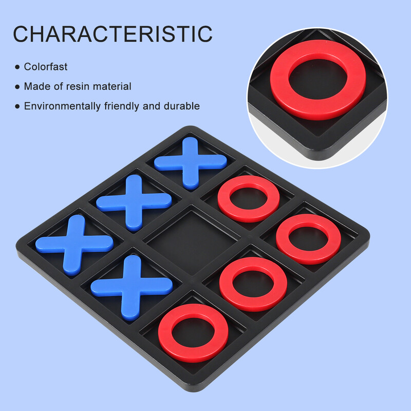 Montessori medinis žaislas OX Šachmatai Tėvų ir vaikų bendravimas laisvalaikis stalo žaidimas Mini apskrito kryžiaus šachmatų stalo dėlionės žaidimai