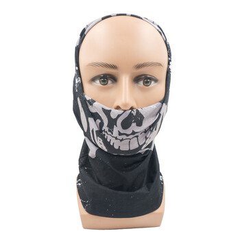 Cosplay Skull Neck Gaiter για πάρτι Quickdry Breathable Art Painting Ταινία Μαύρη μαντίλα για άνδρες Γυναίκες Πεζοπορία Μπαντάνα με ποδήλατο