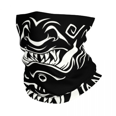 Prilagođene nevjerojatne samurajske zlatne bandane gamaše za planinarenje, lov, muškarci, žene, omotani šal Japan Oni Demon, toplija traka za glavu