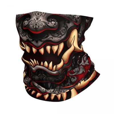 Prilagođene nevjerojatne samurajske zlatne bandane gamaše za planinarenje, lov, muškarci, žene, omotani šal Japan Oni Demon, toplija traka za glavu