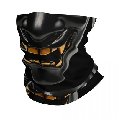 Prilagođene nevjerojatne samurajske zlatne bandane gamaše za planinarenje, lov, muškarci, žene, omotani šal Japan Oni Demon, toplija traka za glavu