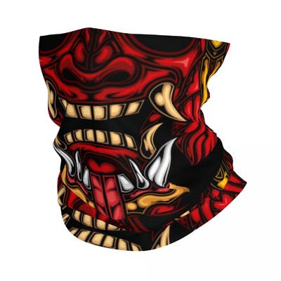 Prilagođene nevjerojatne samurajske zlatne bandane gamaše za planinarenje, lov, muškarci, žene, omotani šal Japan Oni Demon, toplija traka za glavu