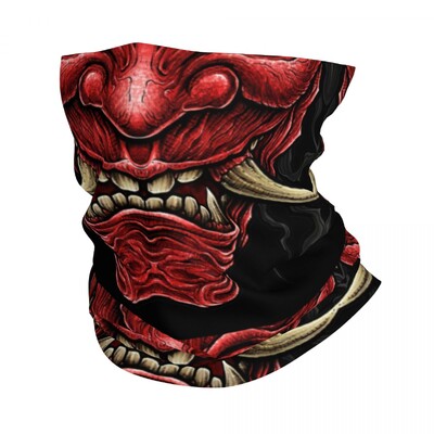 Prilagođene nevjerojatne samurajske zlatne bandane gamaše za planinarenje, lov, muškarci, žene, omotani šal Japan Oni Demon, toplija traka za glavu