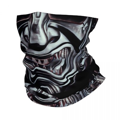 Prilagođene nevjerojatne samurajske zlatne bandane gamaše za planinarenje, lov, muškarci, žene, omotani šal Japan Oni Demon, toplija traka za glavu