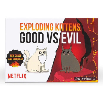 Exploding Kittens Good vs Evil 55 Cards Elevate with New Characters Οικογενειακά παιχνίδια για παιδιά και ενήλικες Αστεία παιχνίδια καρτών Επιτραπέζιο παιχνίδι