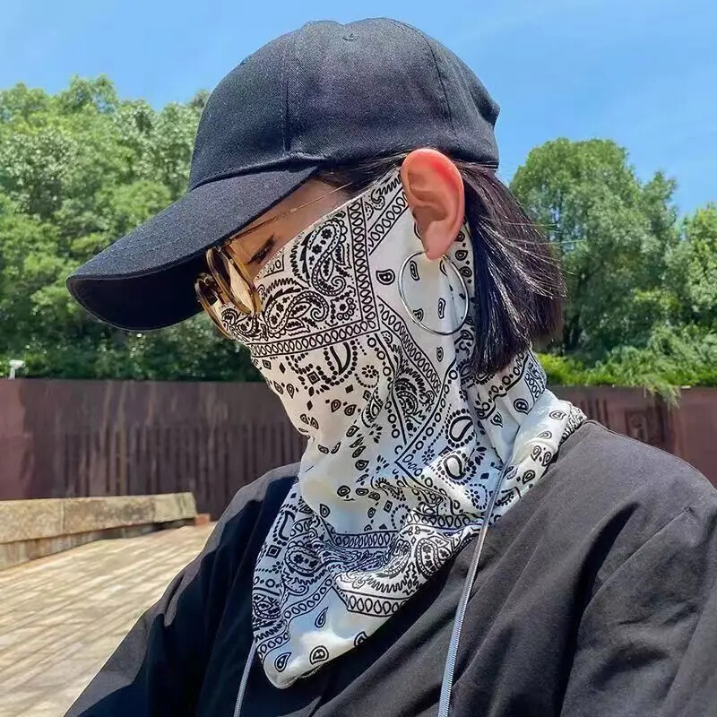 Modna punk maska za sunčanje za muškarce Žene Ljeto Lice Vrat UV zaštita Marama za uši Hip hop Sportovi na otvorenom Biciklizam Bandana šalovi
