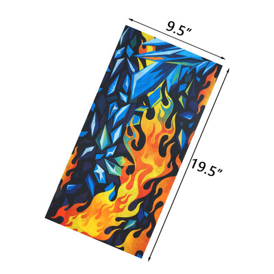 Άνδρες Γυναίκες πεζοπορία Μπαντάνες χωρίς ραφή μαντίλα κεφαλής λαιμού κάμπινγκ γκέτα κάλυμμα Fire Landscape Printed Headband Snood Face Shield