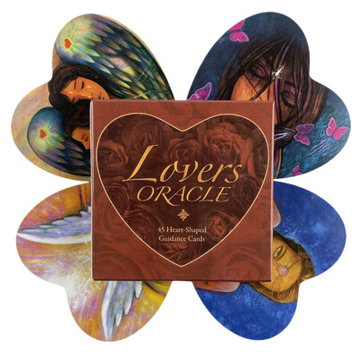 Lovers Oracle Cards A 45 Guidance σε σχήμα καρδιάς English Fate Divination Deck Borad Games