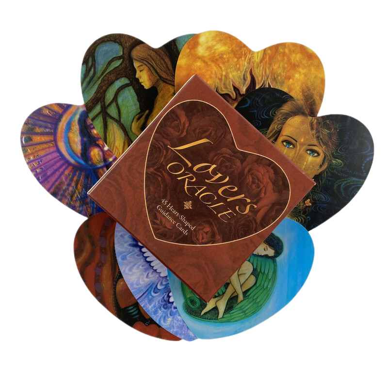 Lovers Oracle Cards A 45 de ghidare în formă de inimă engleză Deck Divination Deck Jocuri Borad