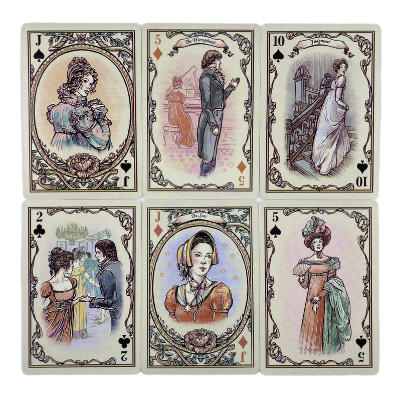A Jane Austen Tarot Cards A 53 Deck Oracle English Visions Divination Edition Borad Παίζοντας παιχνίδια