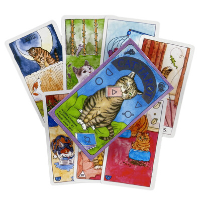 Cats Kitten Deck Cards Game Divination Deck English Versions Έκδοση Oracle Board Επιτραπέζιο παιχνίδι για πάρτι