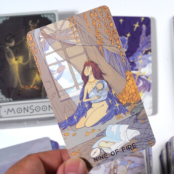 The Monsoon Tarot Deck Оригинални карти Таро Игри Oracle Deck Divination Парти Настолна играчка Развлечения Свободно време 18+