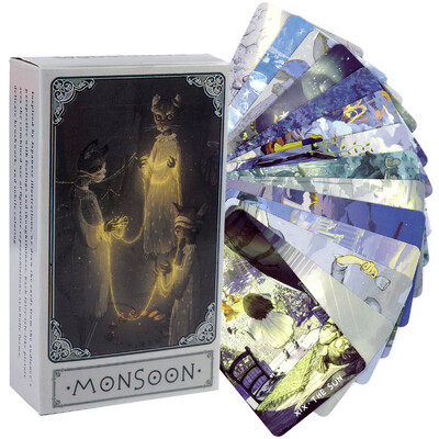 A Monsoon Tarot Pakli Eredeti Tarot Kártya Játékok Oracle Deck Divination Party asztali játék Szórakozás Szabadidő 18+