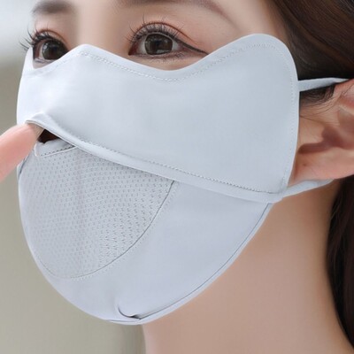 Διχτυωτό Ice Silk Face Scarf Ελαστική μονόχρωμη προστασία UV Anti-uv Κάλυμμα προσώπου Μάσκα προσώπου Κασκόλ προσώπου Αντηλιακό πέπλο Fishing