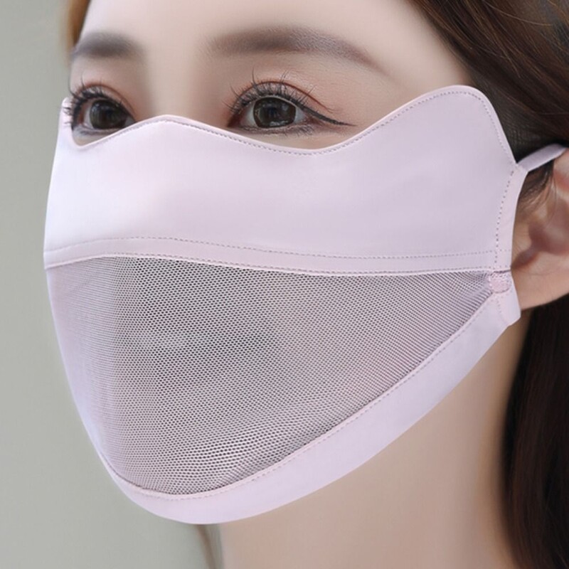 Διχτυωτό Ice Silk Face Scarf Ελαστική μονόχρωμη προστασία UV Anti-uv Κάλυμμα προσώπου Μάσκα προσώπου Κασκόλ προσώπου Αντηλιακό πέπλο Fishing