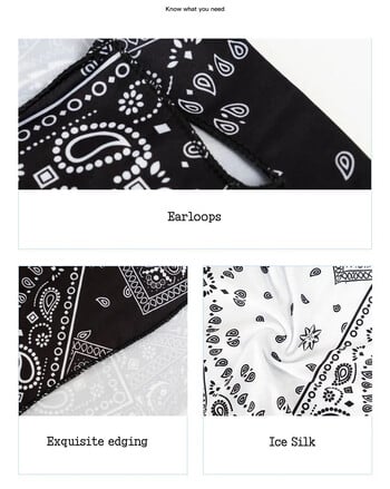 31 Τύποι Magic Scarf Cool Sports Tube Bandana Balaclava Earloops Paisley Ανδρικά Γυναικεία Μάσκα για εξωτερικό λαιμό Προστατευτικό κάλυμμα προσώπου