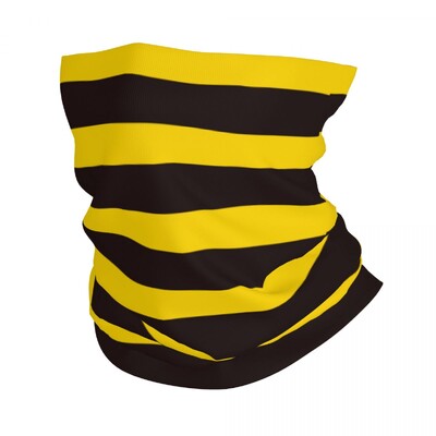 Dungă de albină Organic Maro închis și linii galbene Bandana Acoperire pentru gât Eșarfă înfășurată Articole pentru cap multifuncționale Ciclism Adult rezistent la vânt