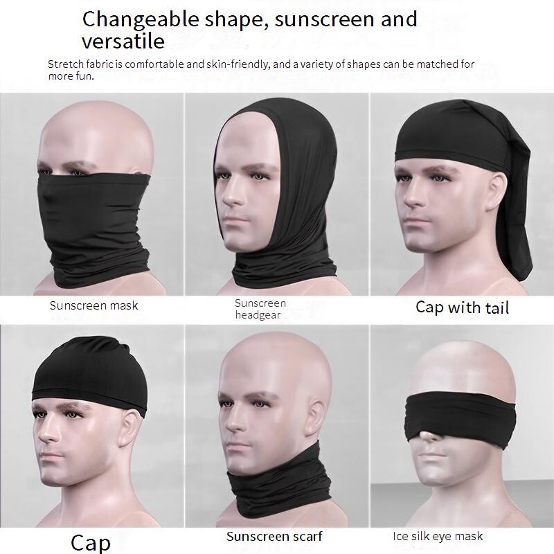 Cyklistická maska na tvár, absorbujúca pot, priedušná, rybárska, tréningová, športová, UV, šatka na krk, letná, tvárová bandana