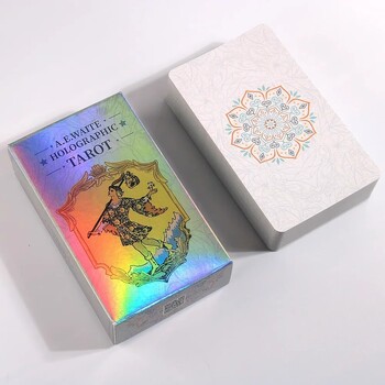 10,3*6cm MagicSeer Rainbow Cards Tarot Decks, Tarot Cards and Book sets for Beginners, Holographic Deck Tarot Deck