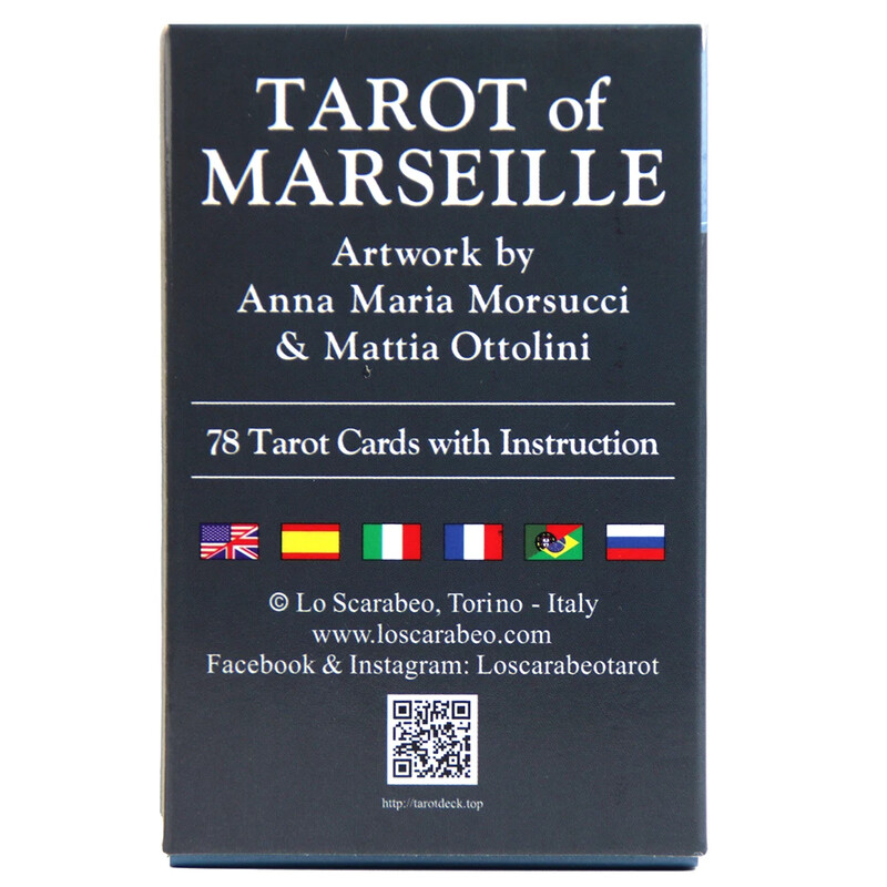 Tarot of Marseille Mini Marseille Tarot džepna društvena igra sa špilom od 78 karata