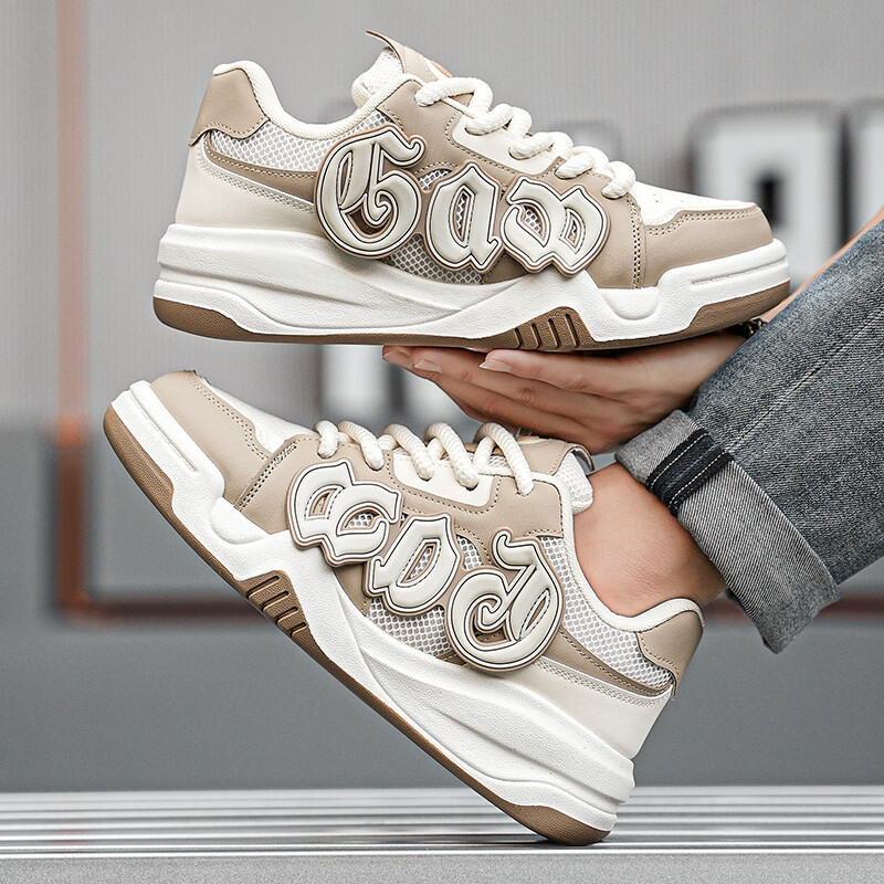 Cipele za klizanje Muške modne ravne cipele za hodanje s neklizajućim debelim potplatom Udobne muške sportske cipele luksuznog dizajna na vezanje