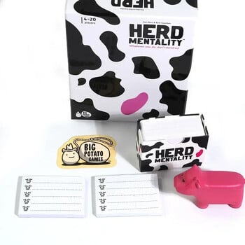 Herd Mentality Card Game The Udderly Hilarious Party Game Забавление за цялото семейство Най-добрите настолни игри