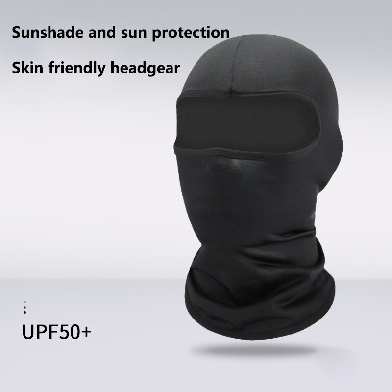 1PC crni šešir bez rupa za cijelo lice Žene Muškarci Simulacija Cs Balaclava kapa Zaštita od UV zračenja Biciklistička skijaška maska s više rupa