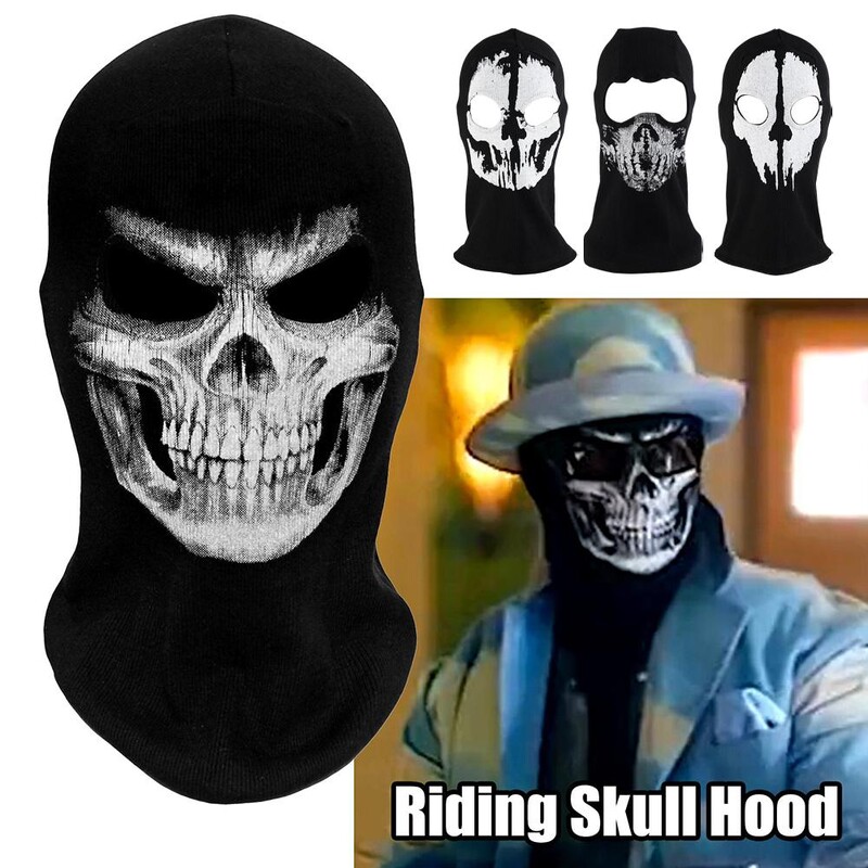 Skull Mask Pilnas sejas maska Motocikla Balaclava Āra Vēja Slēpošana Riteņbraukšana Motocikla ķivere Visai Sejai Spoku Balaclava Maska